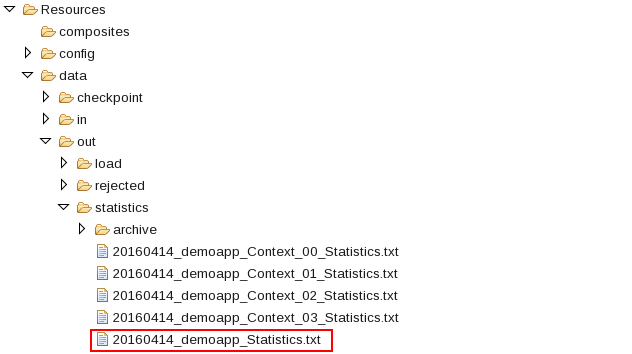 Output files in statistics directory