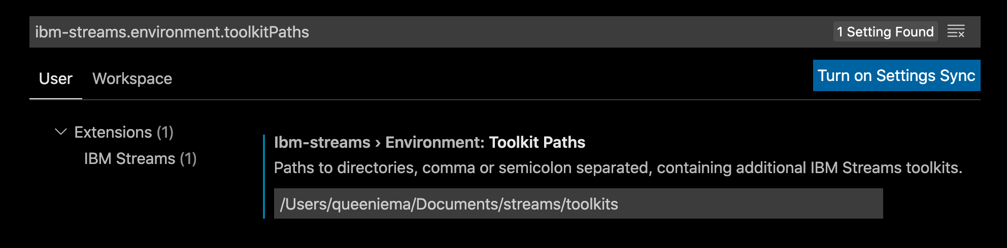 Toolkit Paths setting